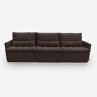 Sofá Líbano 6 Lugares 3,16 Metros Veludo - 17 Chocolate