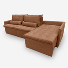 Sofá Líbano 6 Lugares 3,16 Metros Veludo - 20 Terracota