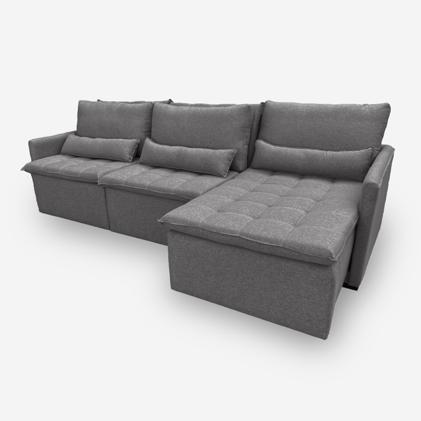 Sofá Líbano 8 Lugares 3,46 Metros Linho - 06 Grafite