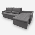 Sofá Líbano 8 Lugares 3,46 Metros Linho - 06 Grafite