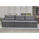 Sofá Líbano 8 Lugares 3,46 Metros Linho - 06 Grafite