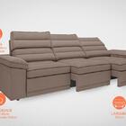 Sofá Lincoln 2,05m Assento Retrátil E Reclinável Velosuede Ma