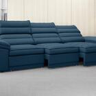 Sofá Lincoln 2,05m Assento Retrátil E Reclinável Velosuede Pe