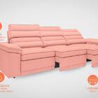 Sofá Lincoln 2,05m Assento Retrátil E Reclinável Velosuede Ro