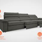 Sofá Lincoln 2,30m Assento Retrátil E Reclinável Velosuede Ci