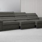 Sofá Lincoln 2,30m Assento Retrátil E Reclinável Velosuede Ci