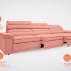 Sofá Lincoln 2,30m Assento Retrátil E Reclinável Velosuede Ro