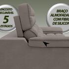 Sofá Lincoln Assento Retrátil E Reclinável Velosuede Marrom -