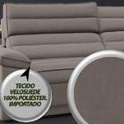 Sofá Lincoln Assento Retrátil E Reclinável Velosuede Marrom -