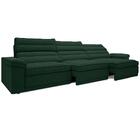 Sofá Lincoln Assento Retrátil E Reclinável Velosuede Verde -