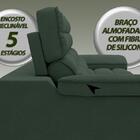 Sofá Lincoln Assento Retrátil E Reclinável Velosuede Verde -