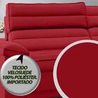 Sofá Lincoln Assento Retrátil E Reclinável Velosuede Vermelho