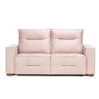 Sofá Linhares Reclinável Com Tecido Poliéster 190 Cm - Nude