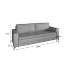 Sofá Linho 4 Lugares 230cm Living Donna Rr Divano Bege Acinze