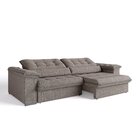 Sofá Linho 4 Lugares Retrátil E Reclinável 290m Majestoso Esp