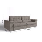 Sofá Linho 4 Lugares Retrátil E Reclinável 290m Majestoso Esp