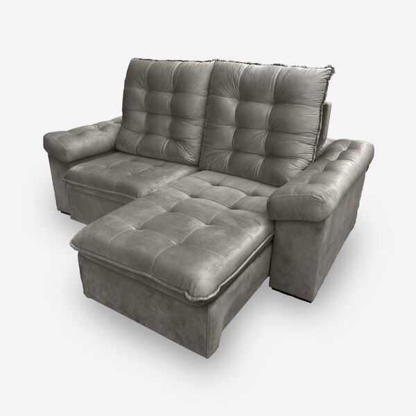 Sofá Lion 2 Lugares 1,70 Metros Veludo - 03 Capuccino