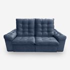Sofá Lion 2 Lugares 1,90 Metros Veludo - 24 Azul Marinho