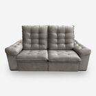 Sofá Lion 3 Lugares 2,10 Metros Veludo - 03 Capuccino