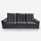 Sofá Lion 3 Lugares 2,30 Metros Veludo - 10 Cinza Grafite