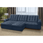 Sofá Lion 3 Lugares 2,30 Metros Veludo - 24 Azul Marinho