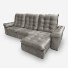 Sofá Lion 6 Lugares 3,20 Metros Veludo - 03 Capuccino