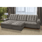 Sofá Lion 6 Lugares 3,20 Metros Veludo - 03 Capuccino