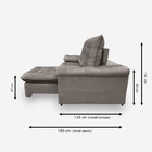 Sofá Lion 6 Lugares 3,20 Metros Veludo - 03 Capuccino