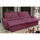 Sofá Lisboa 2,32m Retrátil, Reclinável Com Molas No Assento T