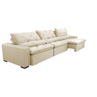 Sofá Lisboa 3,52m Retrátil, Reclinável Com Molas No Assento E