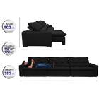 Sofá Lisboa 3,52m Retrátil, Reclinável, Molas No Assento E Al