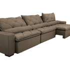 Sofá Lisboa 3,82m Retrátil, Reclinável Com Molas No Assento E