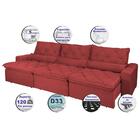 Sofá Lisboa 3,82m Retrátil, Reclinável, Molas No Assento E Al