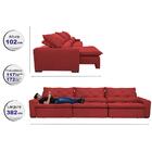 Sofá Lisboa 3,82m Retrátil, Reclinável, Molas No Assento E Al