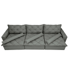 Sofá Lisboa 4,12m Retrátil, Reclinável Com Molas No Assento E