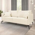 Sofa Liv 3 Lugares 200cm Pes Aço Linho 233 Ezz