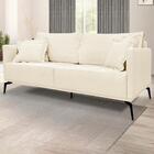 Sofa Liv 3 Lugares 200cm Pes Aço Linho 233 Ezz