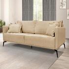 Sofa Liv 3 Lugares 220cm Pes Aço Linho 234 Ezz