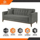 Sofa Liverpool 3 Lugares 195 Cm Base Madeira Talento Móveis