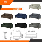 Sofa Liverpool 3 Lugares 195 Cm Base Madeira Talento Móveis