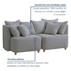 Sofá Liverpool Bipartido Mm Top 160cm Cinza