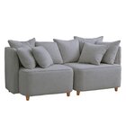 Sofá Liverpool Bipartido Mm Top 180cm Cinza