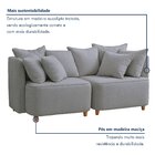 Sofá Liverpool Bipartido Mm Top 200cm Cinza