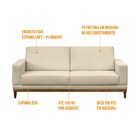 Sofá Living 145cm 2 Lugares Kayrós D05 Suede Bege - Mpozenato