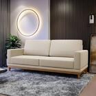 Sofá Living 160cm 2 Lugares Kayrós D05 Linho Bege - Mpozenato