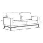 Sofá Living 160cm 2 Lugares Kayrós D05 Linho Bege - Mpozenato