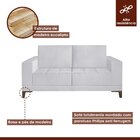 Sofá Living 160cm 2 Lugares Orion Espresso Móveis Cinza