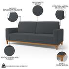 Sofá Living 180cm 3 Lugares Kayrós D05 Bouclê Grafite - Mpoze