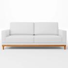 Sofá Living 180cm 3 Lugares Kayrós D05 Sintético Branco - Mpo