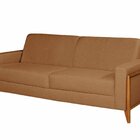 Sofá Living 196cm Veludo Com Molas E Pés Em Madeira Tokio Cob